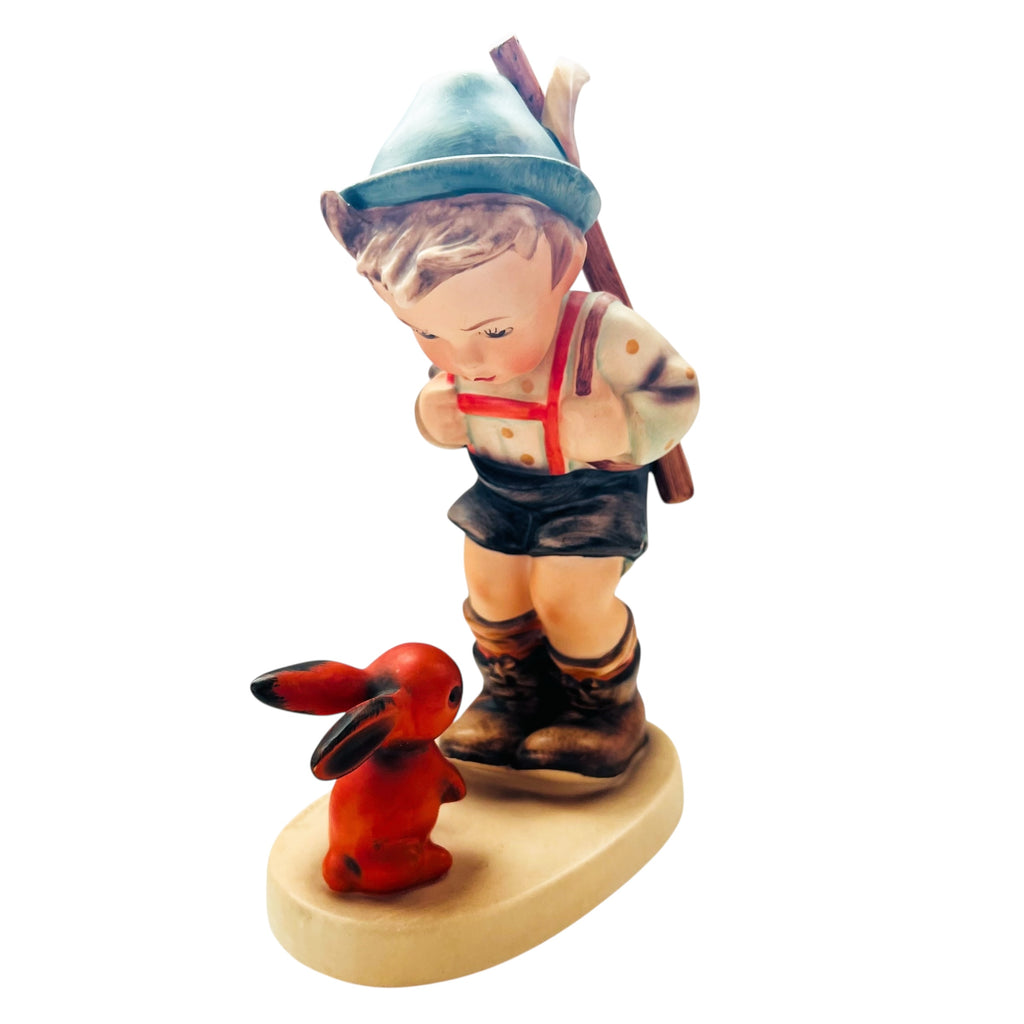 Vintage Hummel Sensitive Hunter Boy and Rabbit Western Germany Figurine