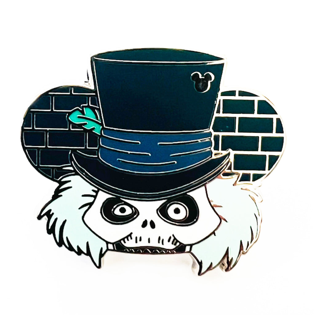 Disney DLR Hatbox Ghost Ear Hat Hidden Mickey Disneyland 2024 Chaser Pin