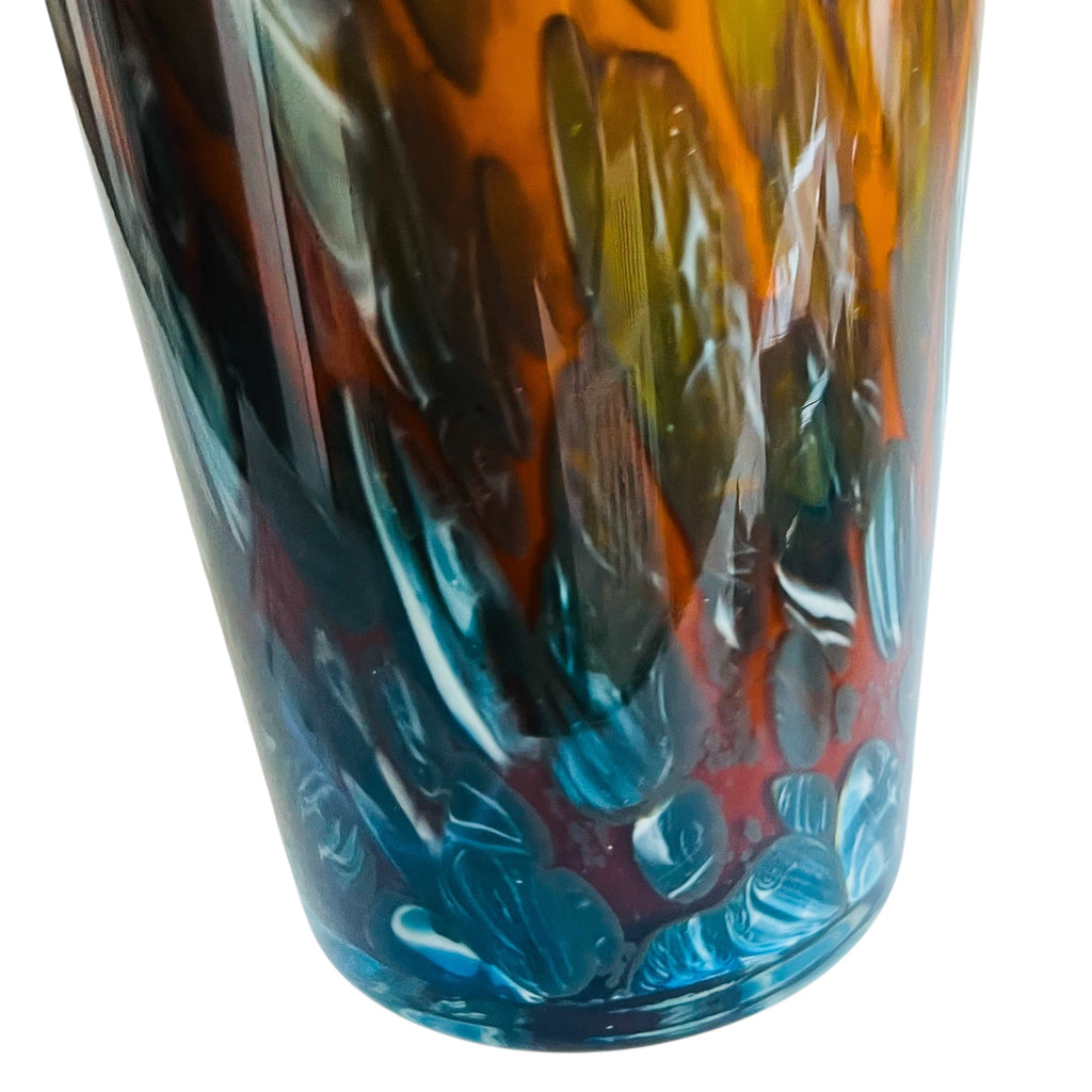 Modern Hand Blown Tall Multicolor Home Decor Glass Vase