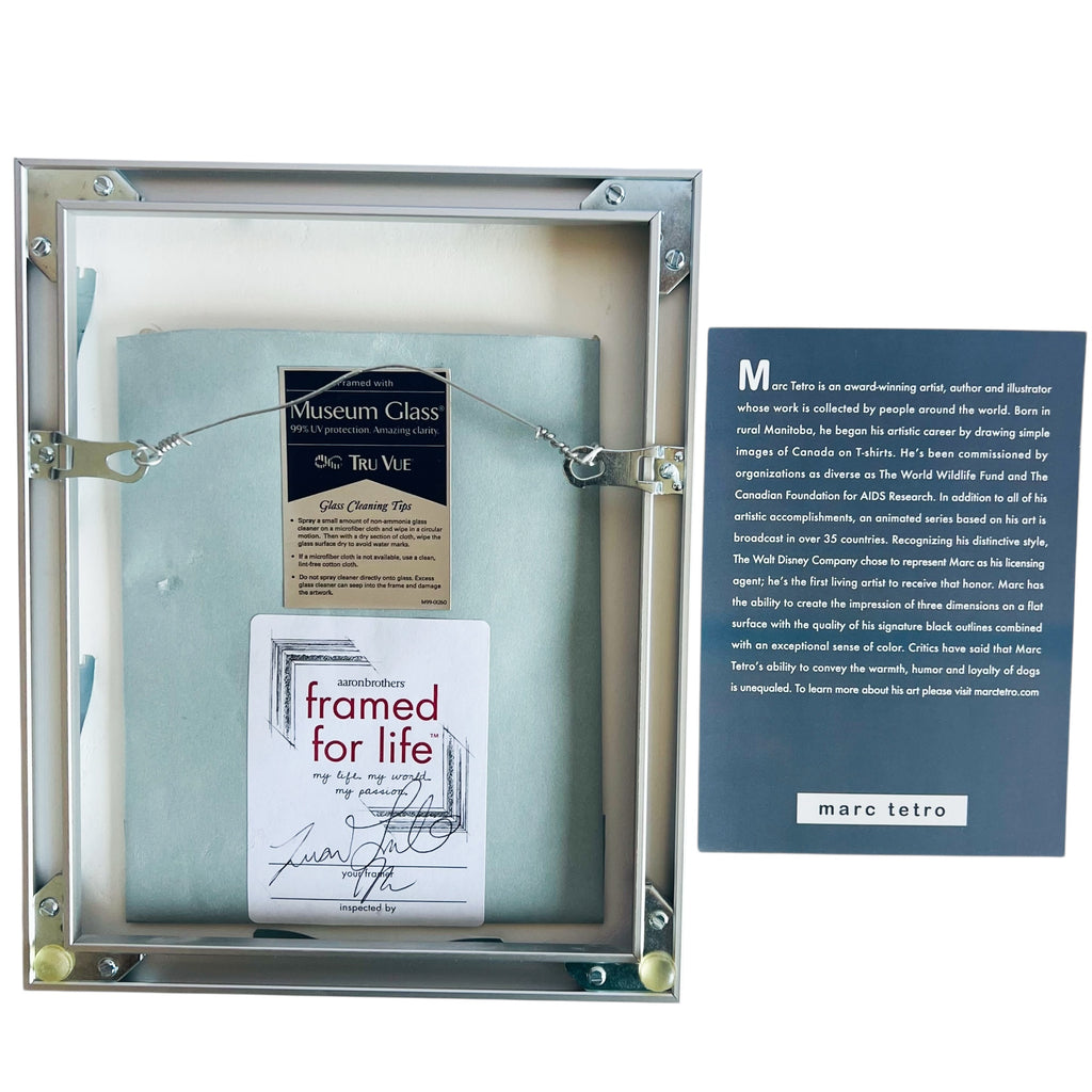 Marc Tetro Retriever In Red Chair Art Print Glass Frame