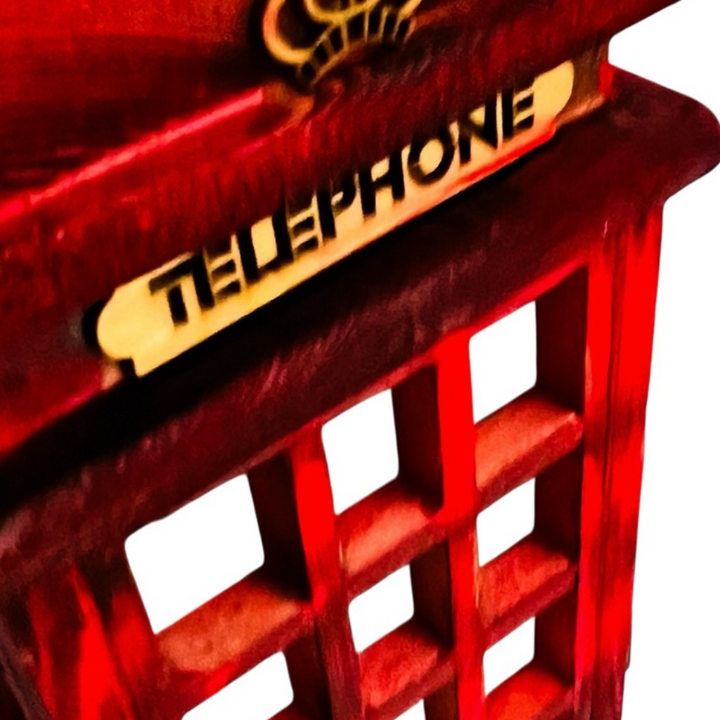 London Red Telephone Booth Table Desk Light