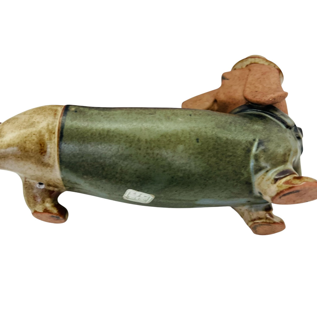 Vintage Dachshund Wiener Dog Trinket Dish Figurine