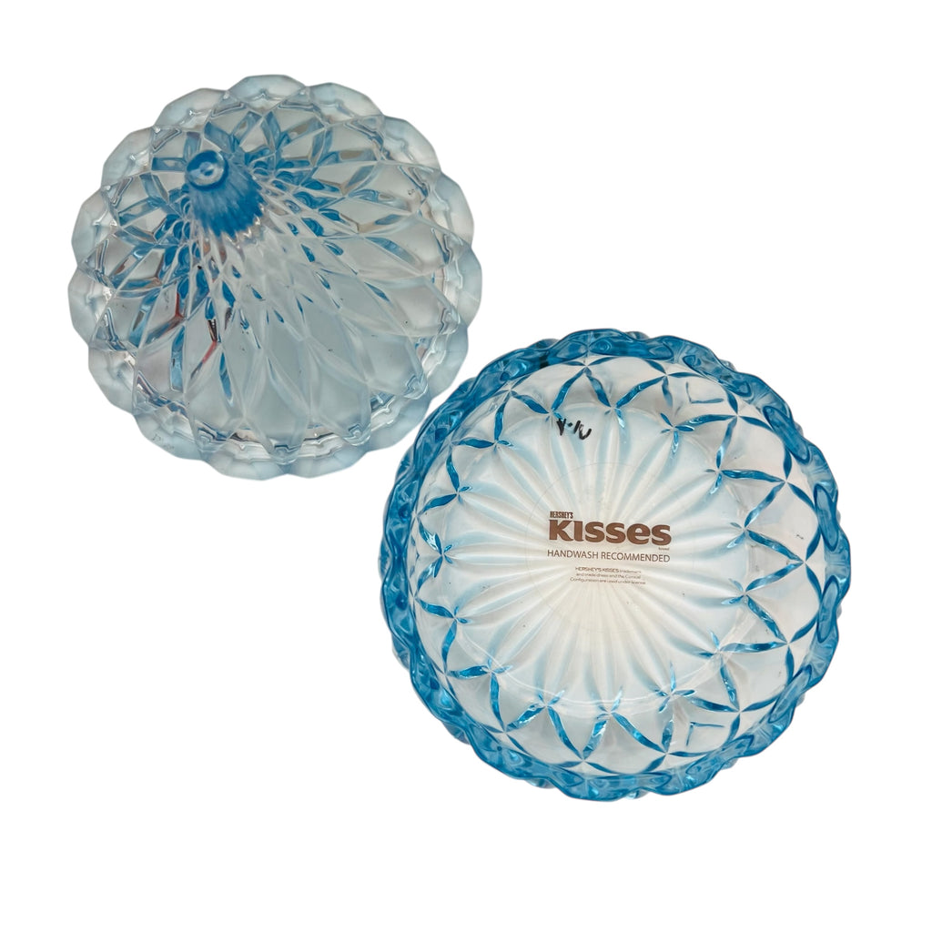 Hershey's Kisses Blue Glass Candy Dish