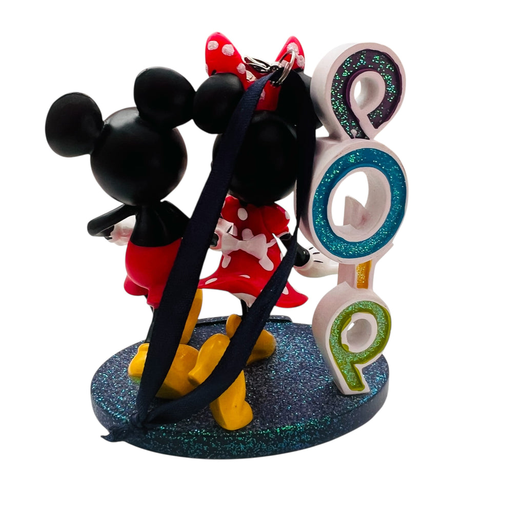 Disneyland Dated 2019 Mickey Minnie Standing Figure Christmas Ornament