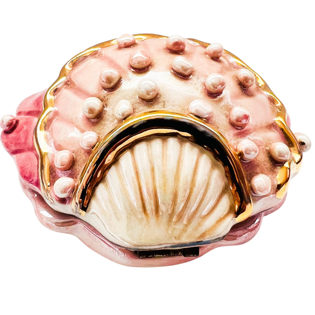 Vintage Heather Goldminc 2001 Blue Sky Hinged Clam Shell Hinged Tea Lite Holder