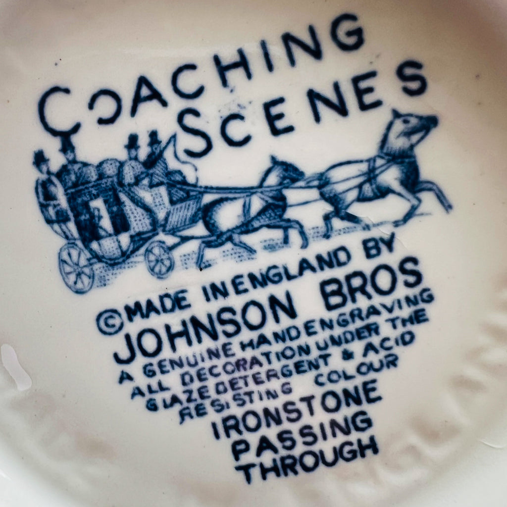 Johnson Brothers Coaching Scenes Blue England Teapot & Lid