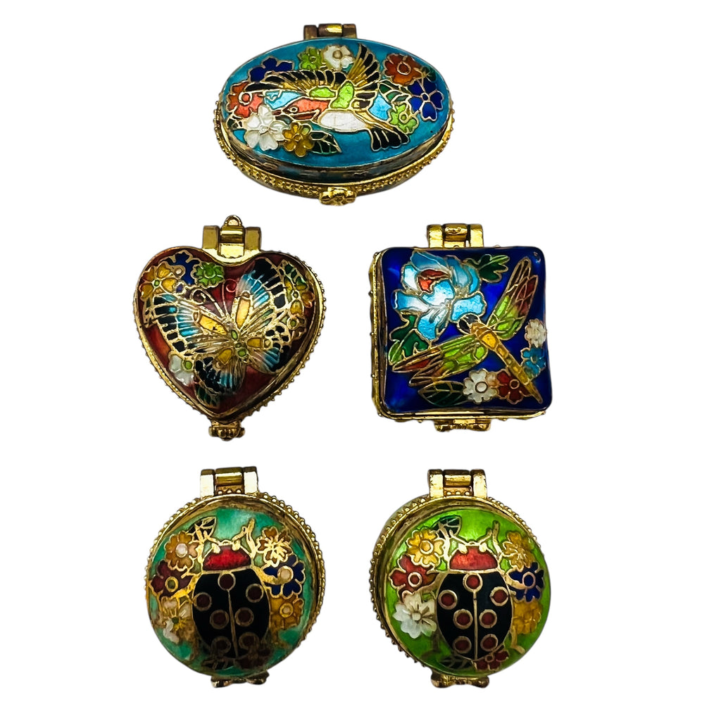 Vintage Enameled Pill Box Miniature Collection
