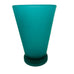 Vintage Starbucks Frosted Turquoise Footed Glass Tumbler Glass Cup