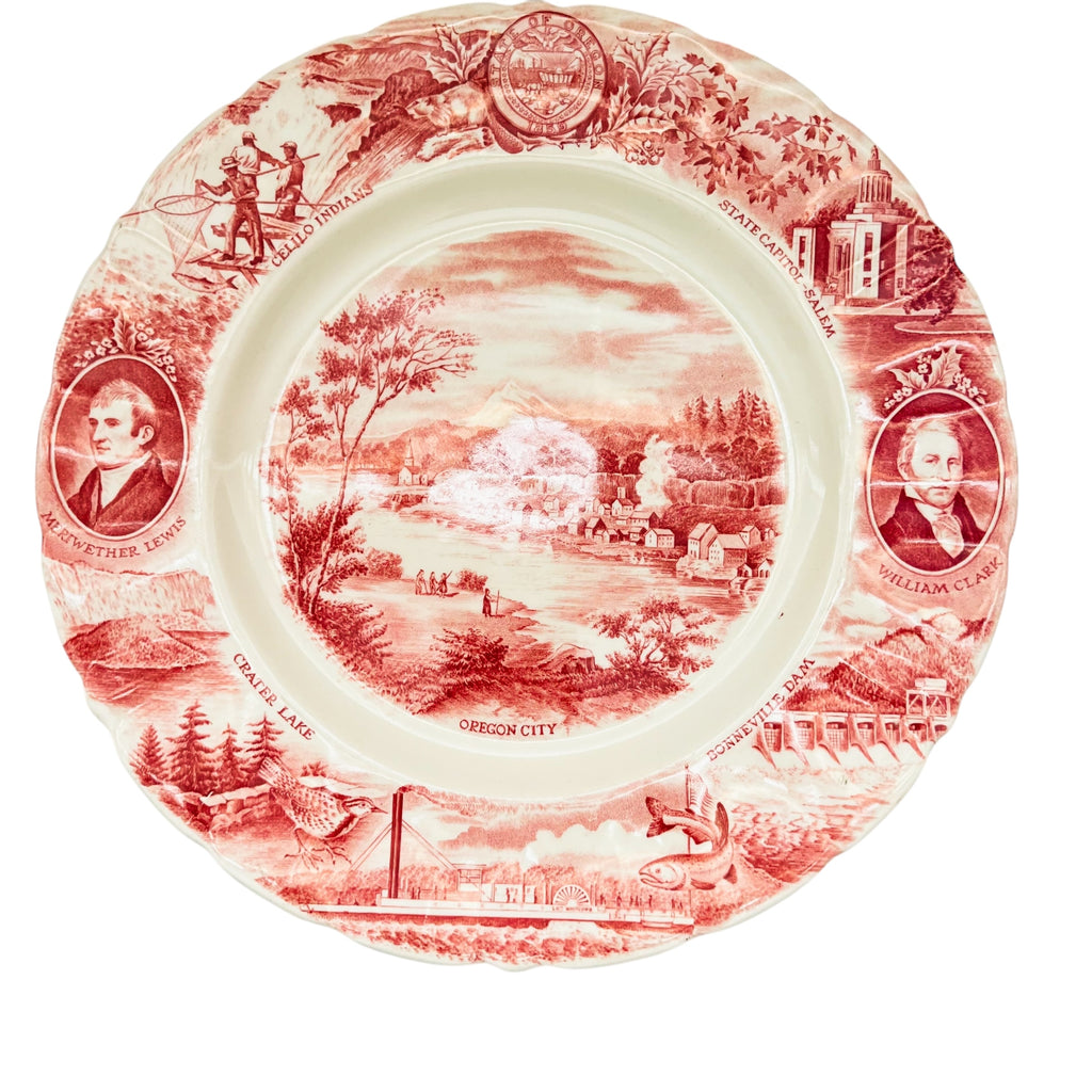 Vintage "The Oregon Plate" Meir & Frank Co Johnson Brothers England Collector Dinner Plate