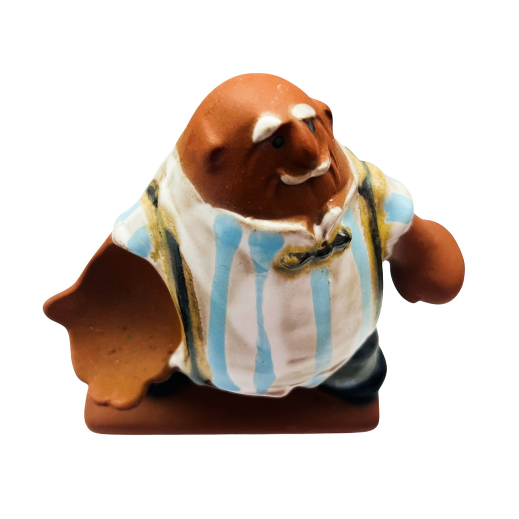 Vintage UCTCI JAPAN Man with Big Hands Stoneware Figurine Japan