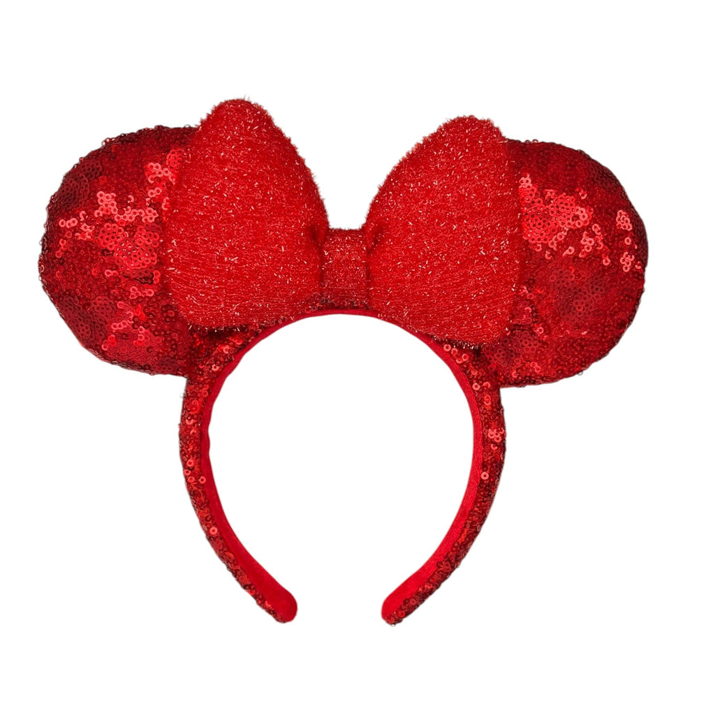Disney Parks Red Sequin Minnie Mouse Headband Ears