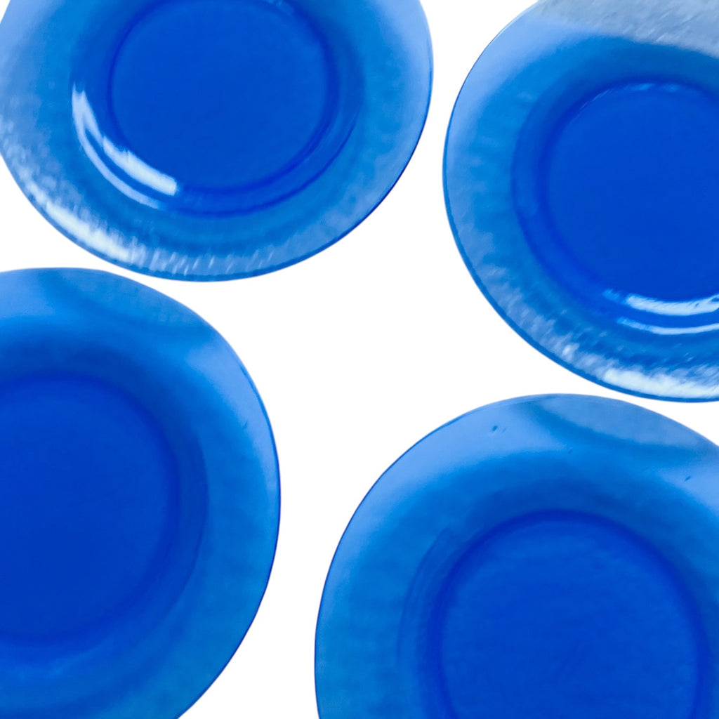 Yalos Casa Murano Glass Periwinkle Opalescent Translucent Plates