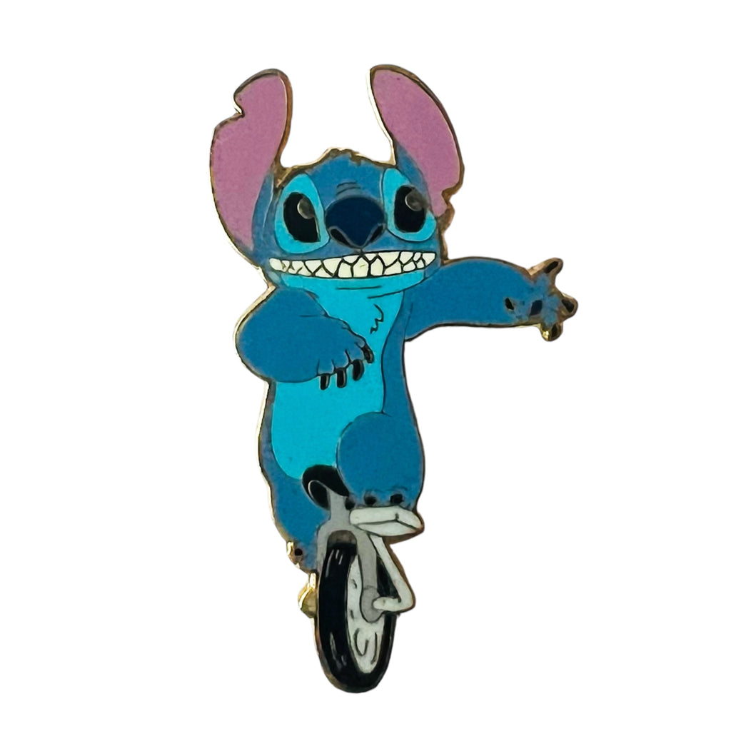 Disney Stitch Goofin Around Series Riding Unicycle Pin