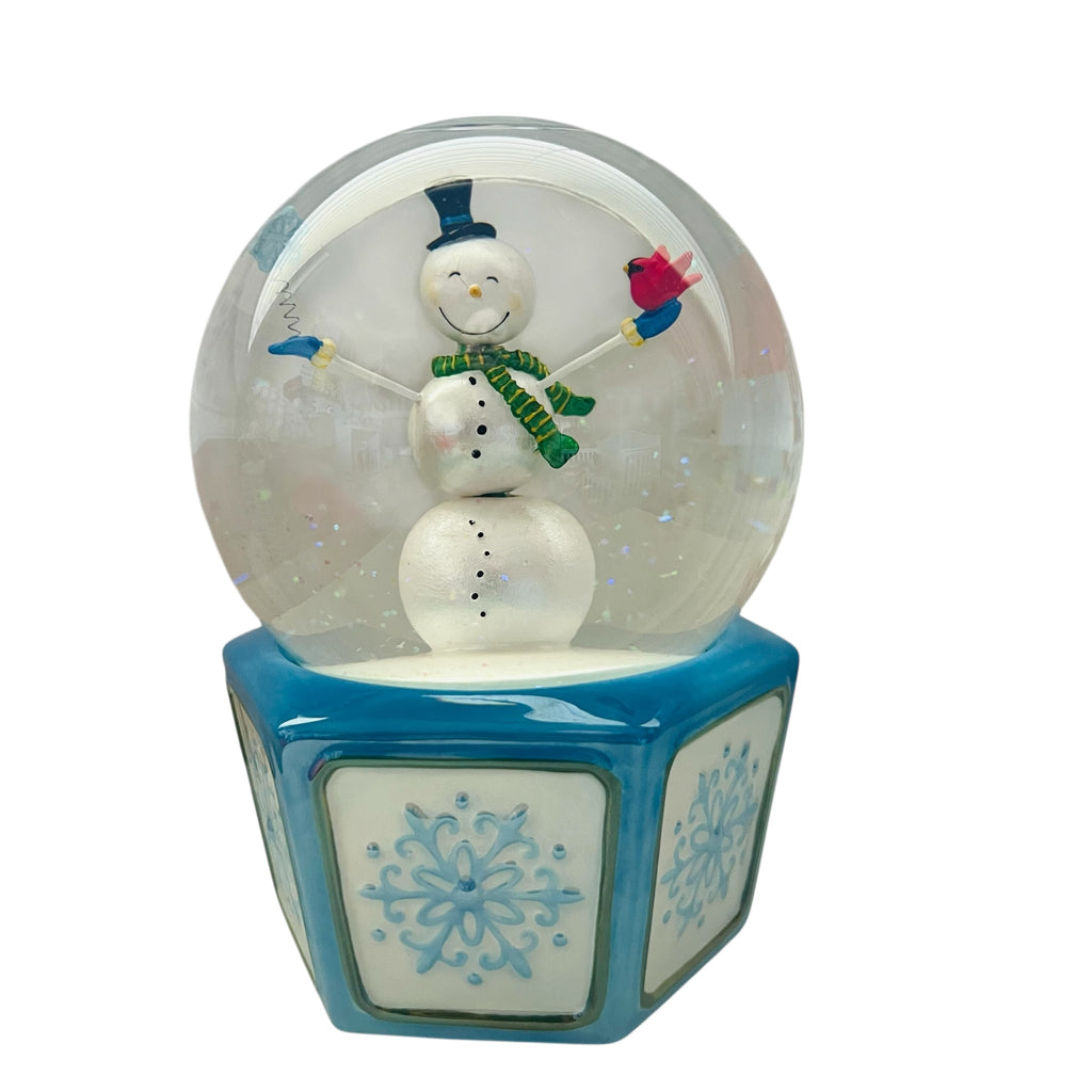 Snowman Boogie Animated Water Globe Music Box Snow Globe