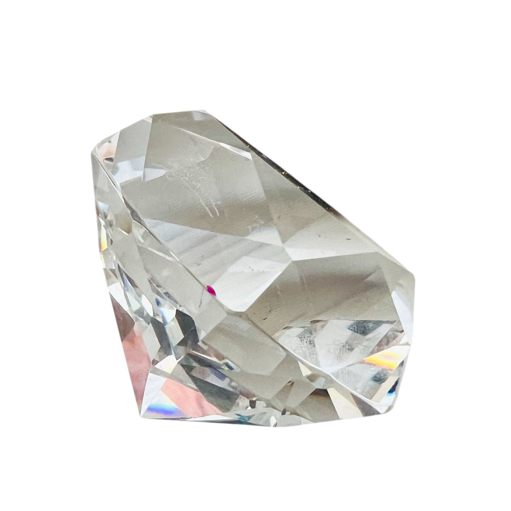 Oleg Cassini Crystal Cut Hexagon Paperweight