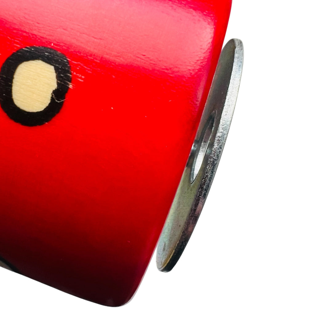 Vintage Usaburo Sakura Japanese Kokeshi Wood Santa Doll Music Box