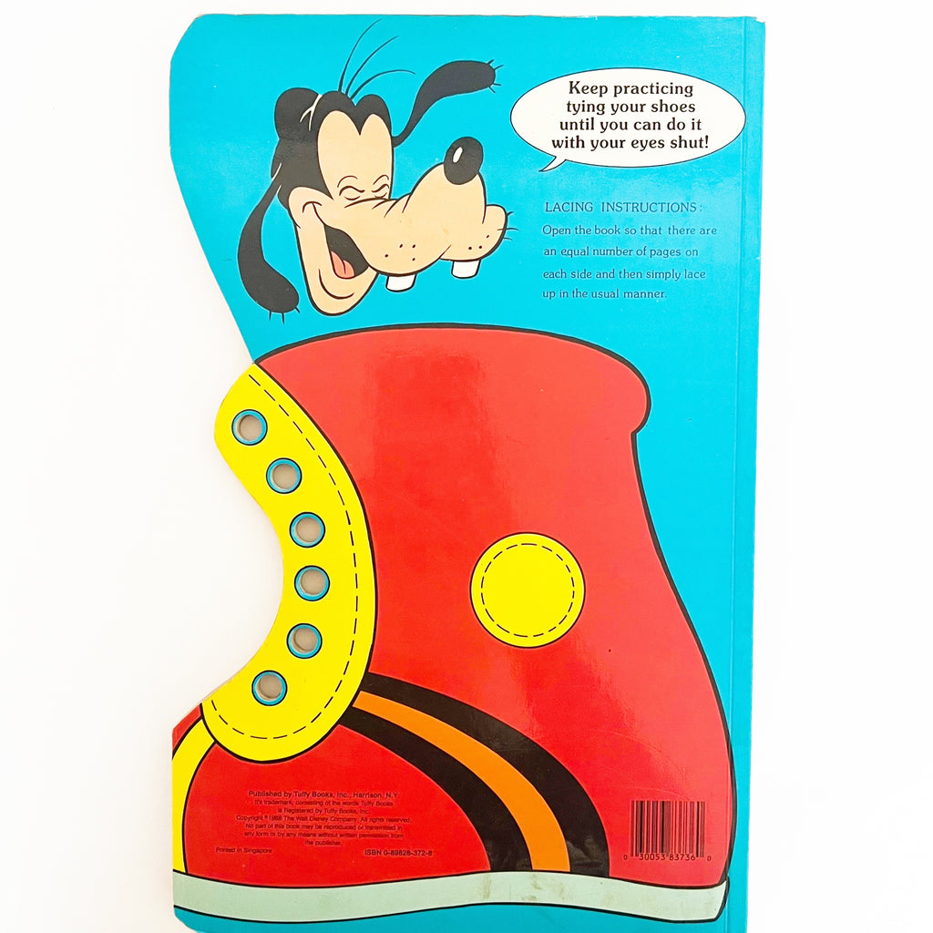 Vintage 1988 Disney Goofy Shoelace Book