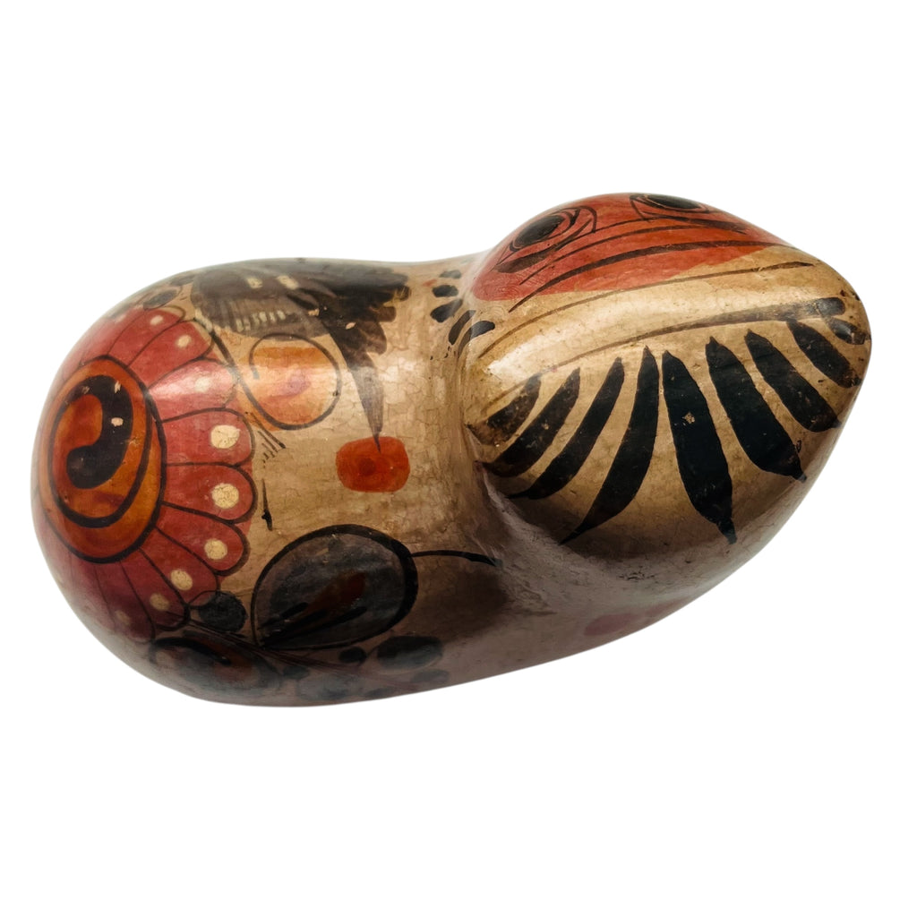 Vintage Mexican Tonala Pottery Traditional Cat Handcrafted Folk Art