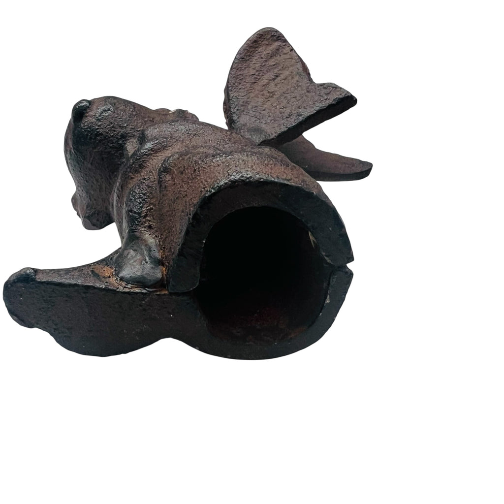 Vintage Cherub Sitting Angel Cherub Rustic Cast Iron Figurine