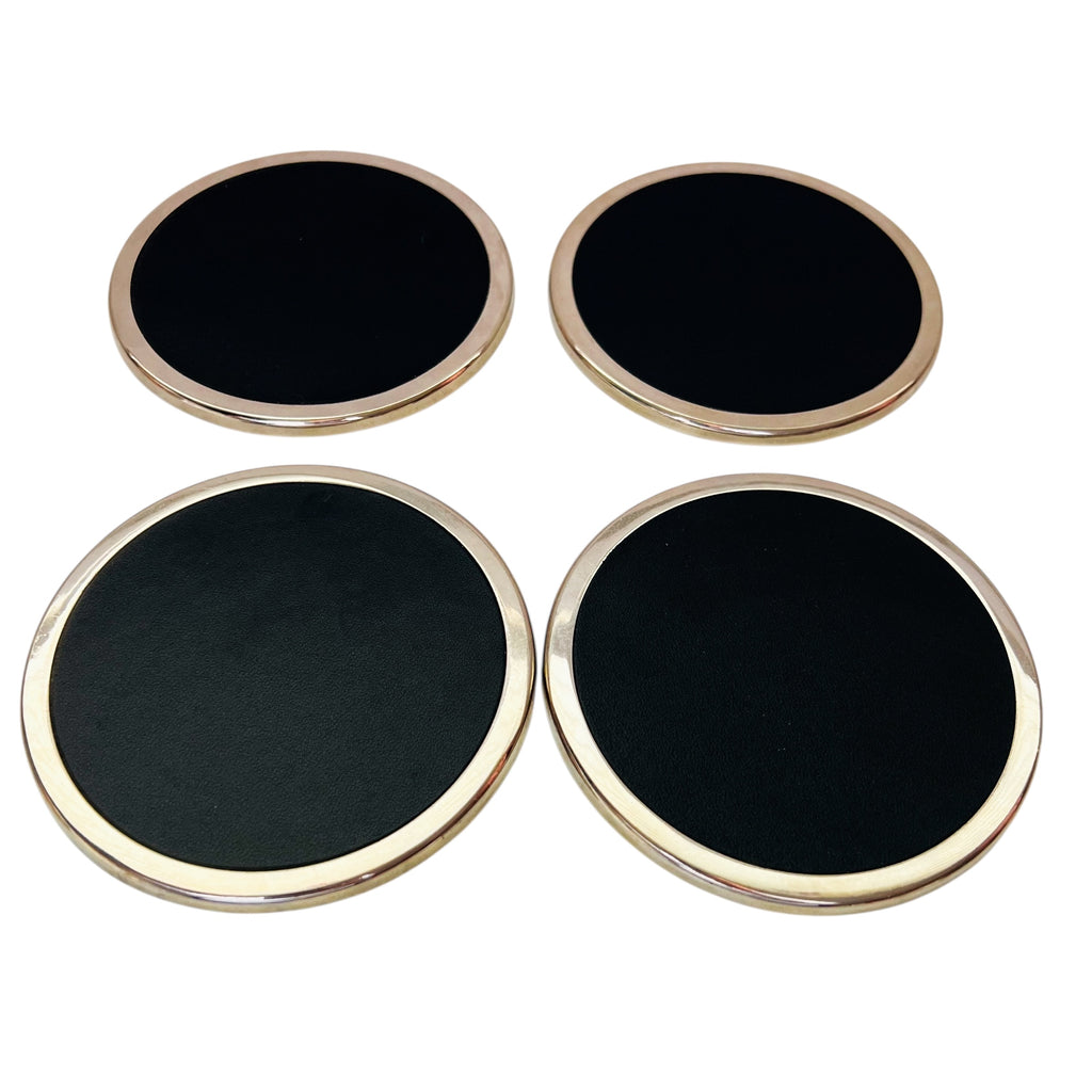 YouShop Silver Rim Black Coasters