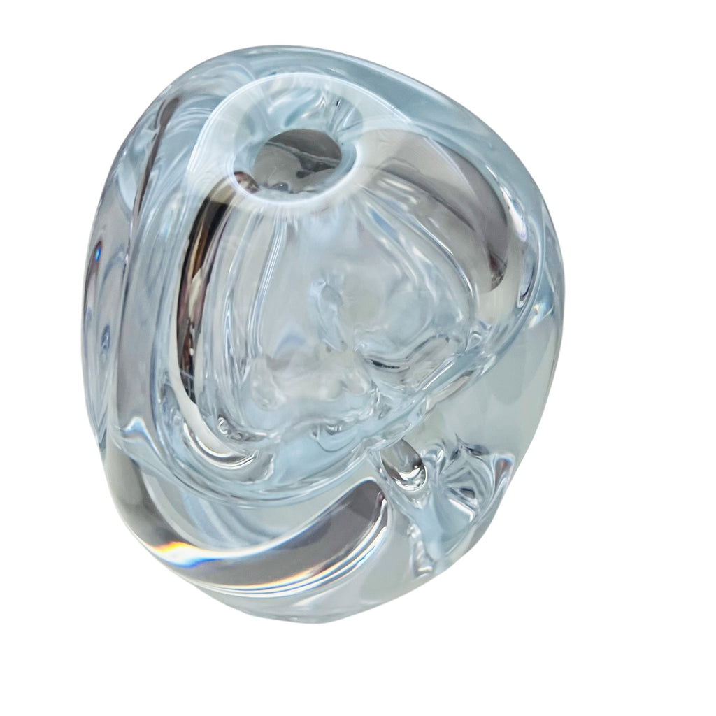 Sklo Lugano Lava Hand Blown Art Glass Object Heavy Vase