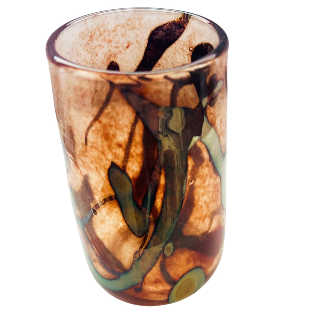 Vintage Mdina Mottled 1995 Signed Studio Art Glass