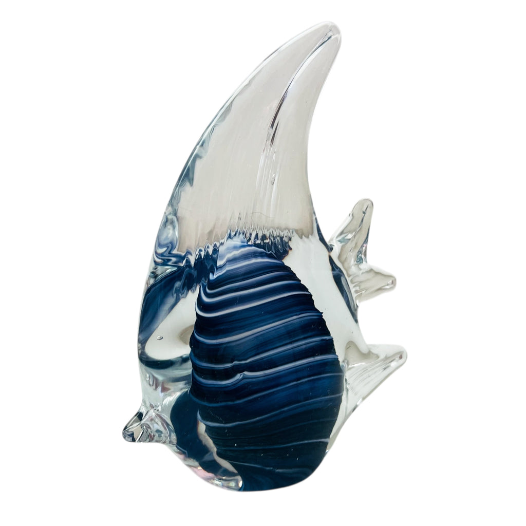Angel Fish Hand Blown Art Glass Paperweight Sculpture