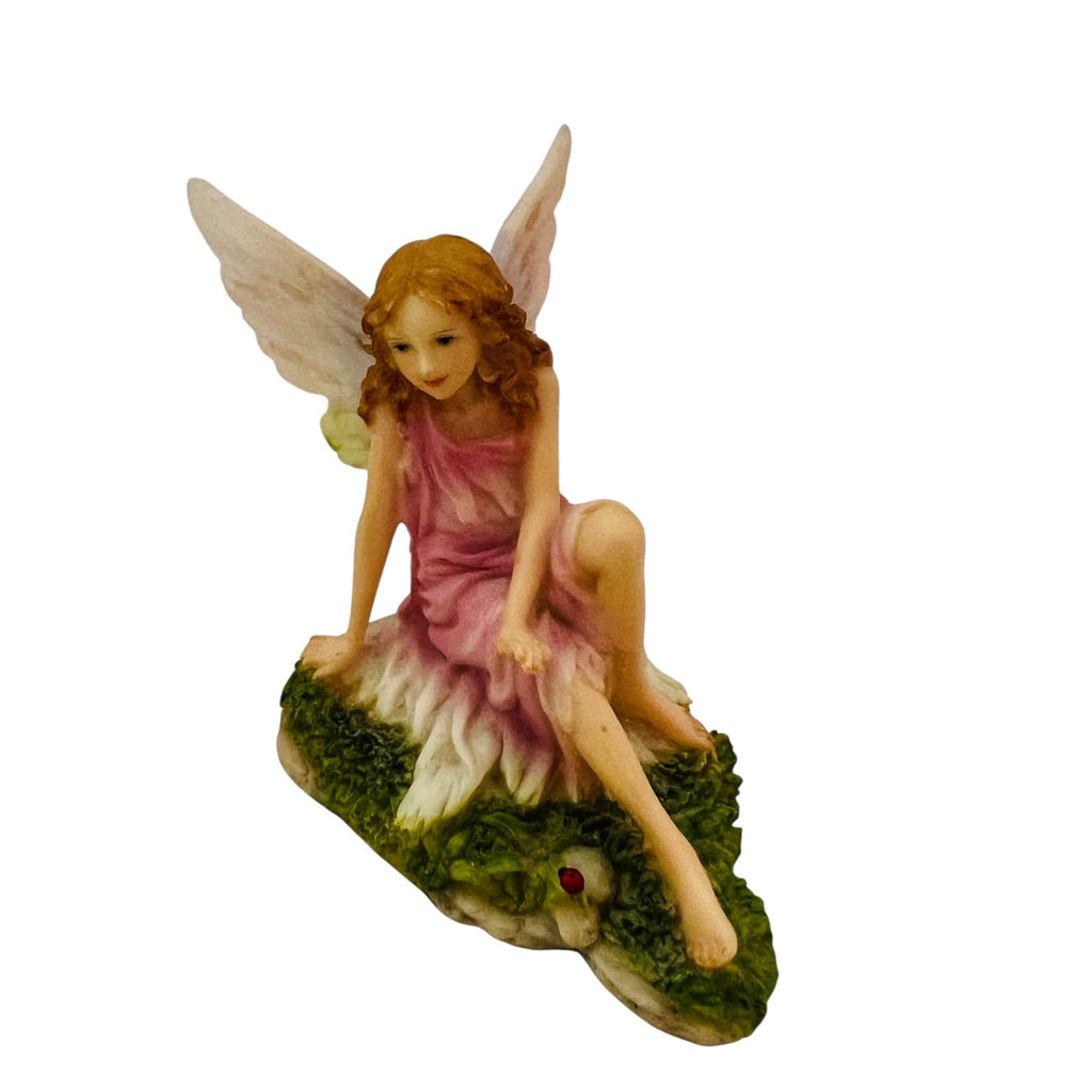 Summit Collection Fairy with Butterfly Wings & Ladybug Figurine