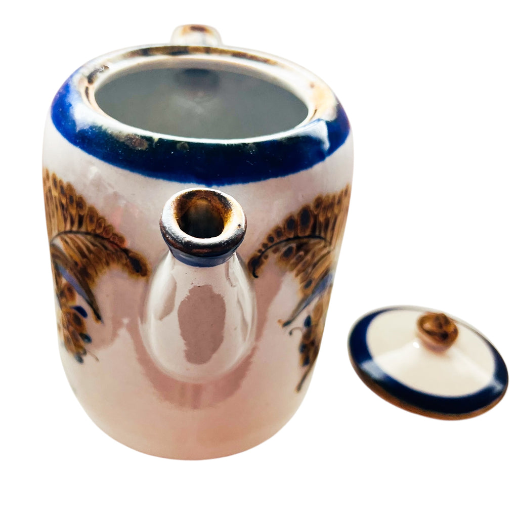 Vintage TONALA Mexico Tea Pot with Lid Signed