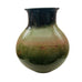 Vintage Art Pottery Signed Swanson Green Brown Glaze Vase