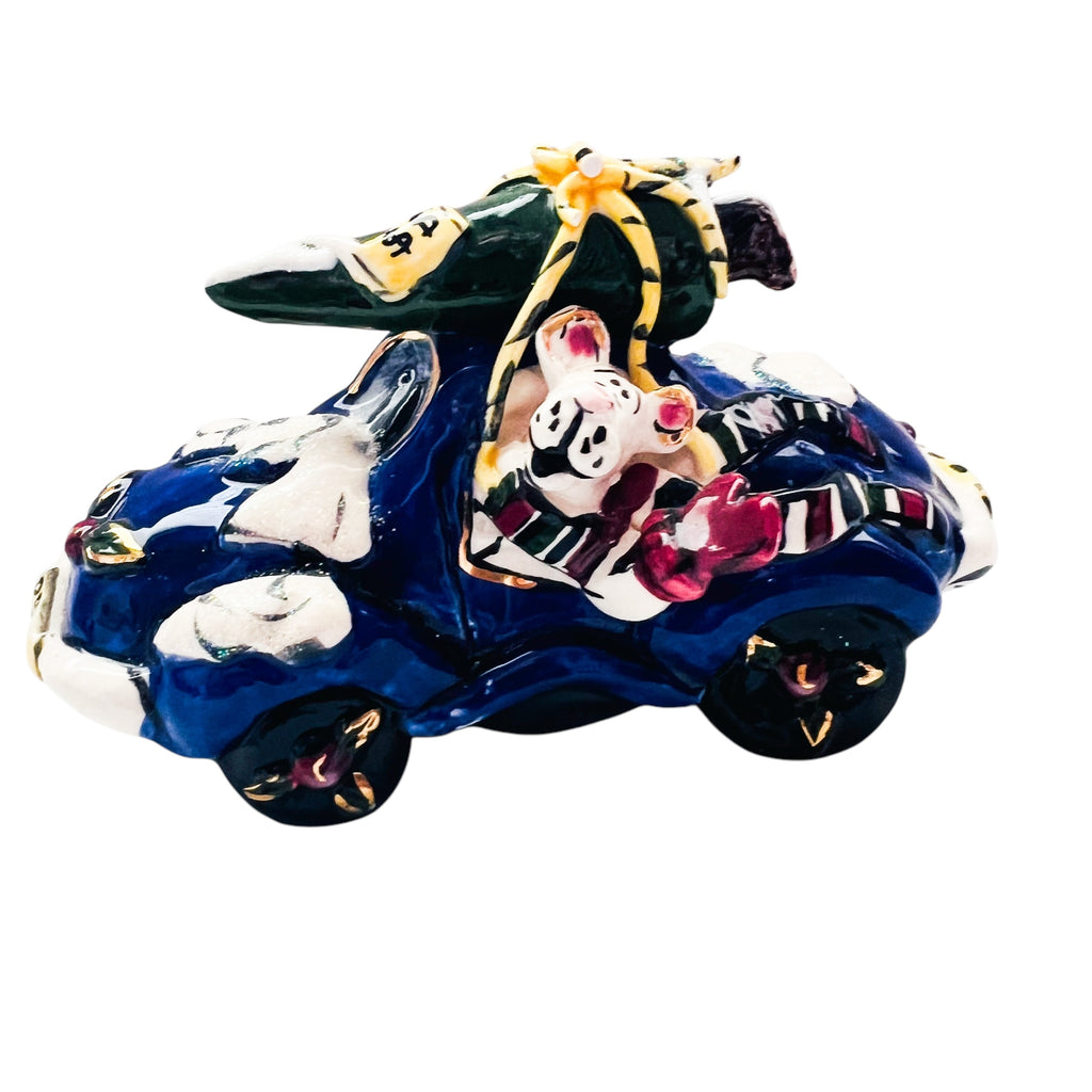 Blue Sky Clayworks Heather Goldminc Polar Bear in Car Figurine