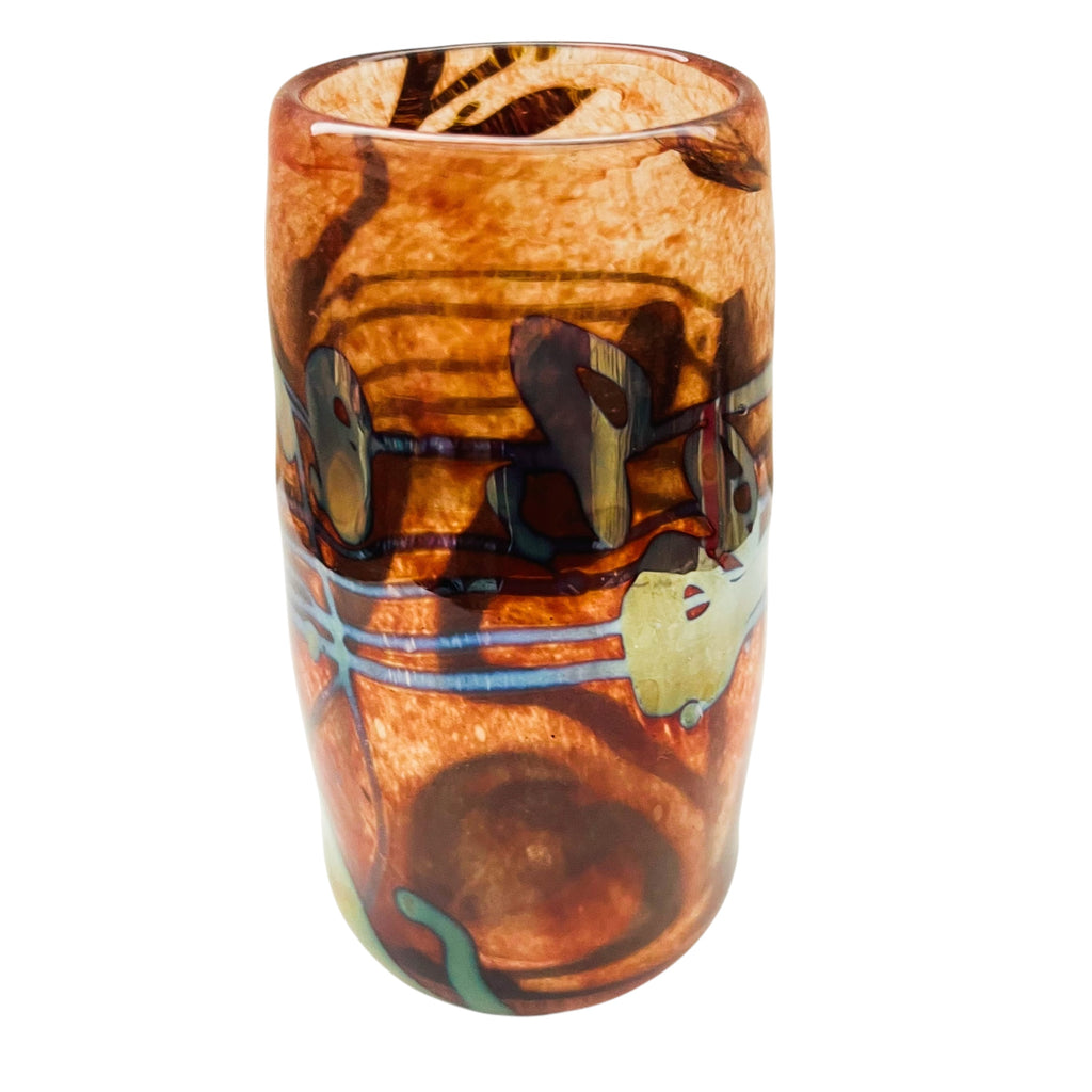 Vintage Mdina Mottled 1995 Signed Studio Art Glass