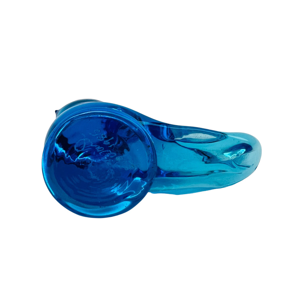 Vintage Leo Ward Bluebird of Happiness Signed Art Glass Bird
