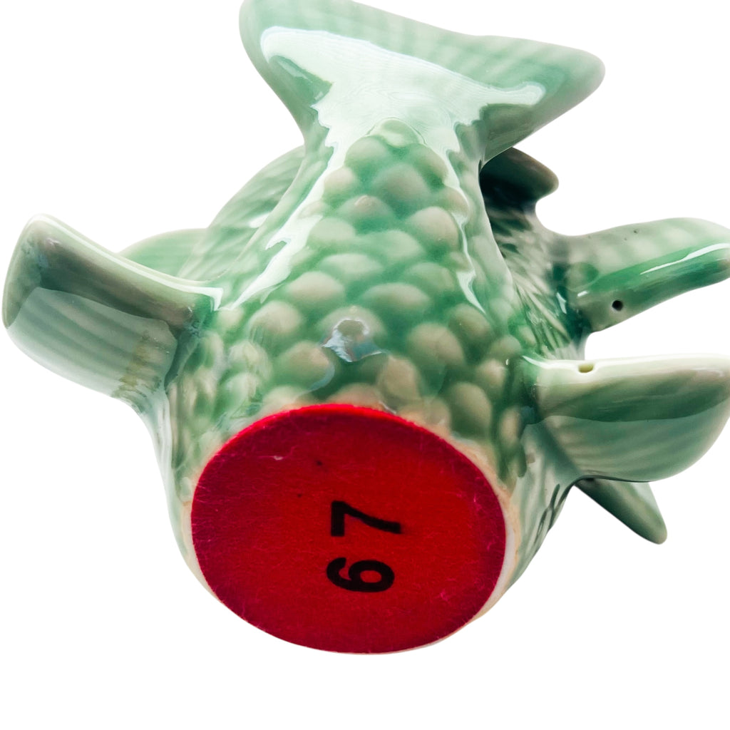 Vintage Wide Mouth Coy Fish Ceramic Figurine