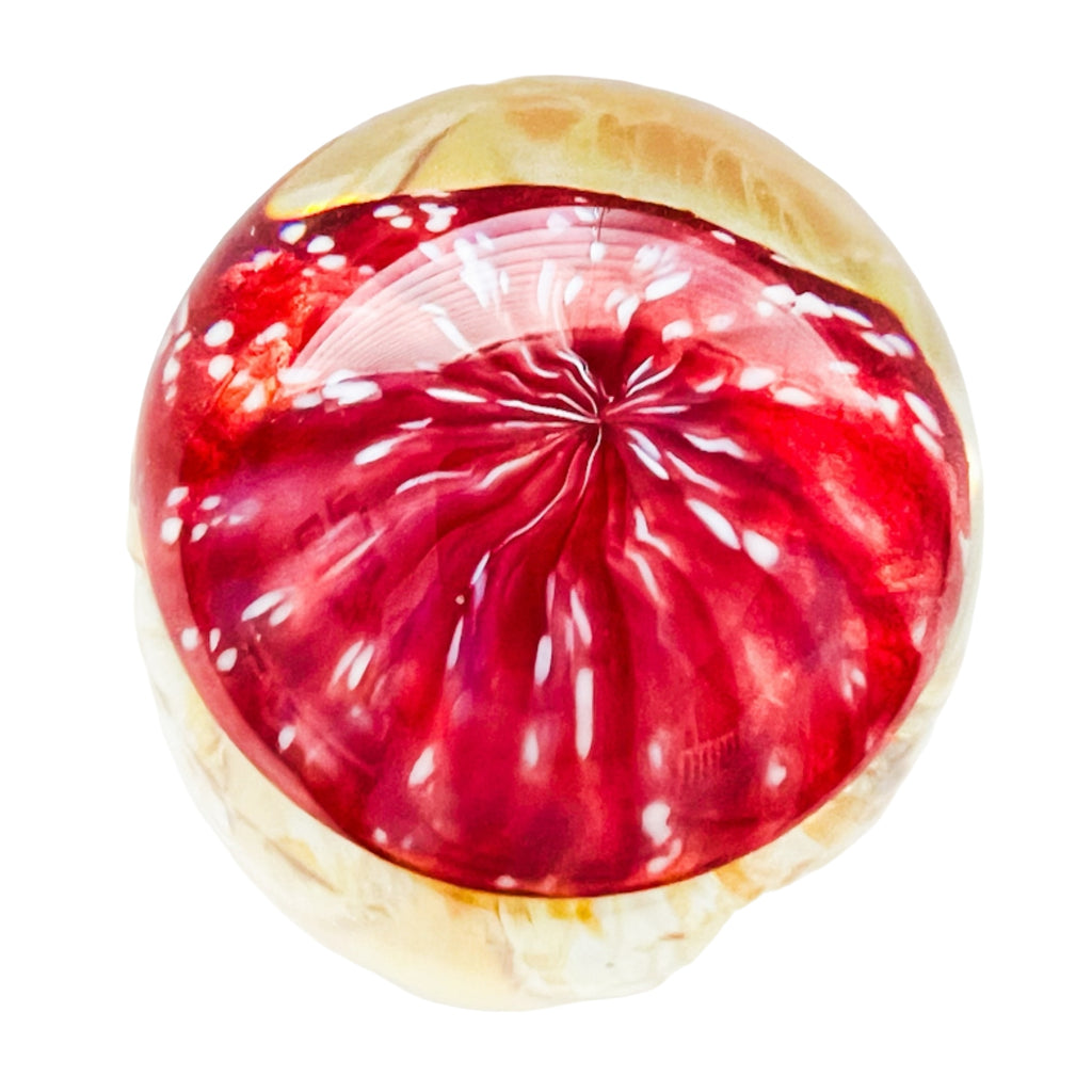 Richard Satava Art Glass Ruby Moon Jellyfish Sculpture Signed | 2839-06