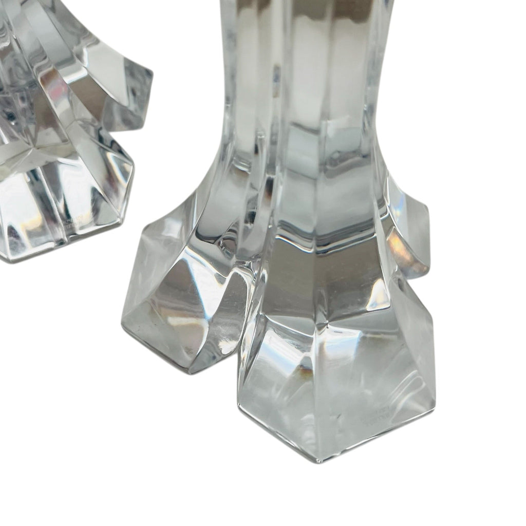 Miller Rogaska Triangle Candlestick -Pair