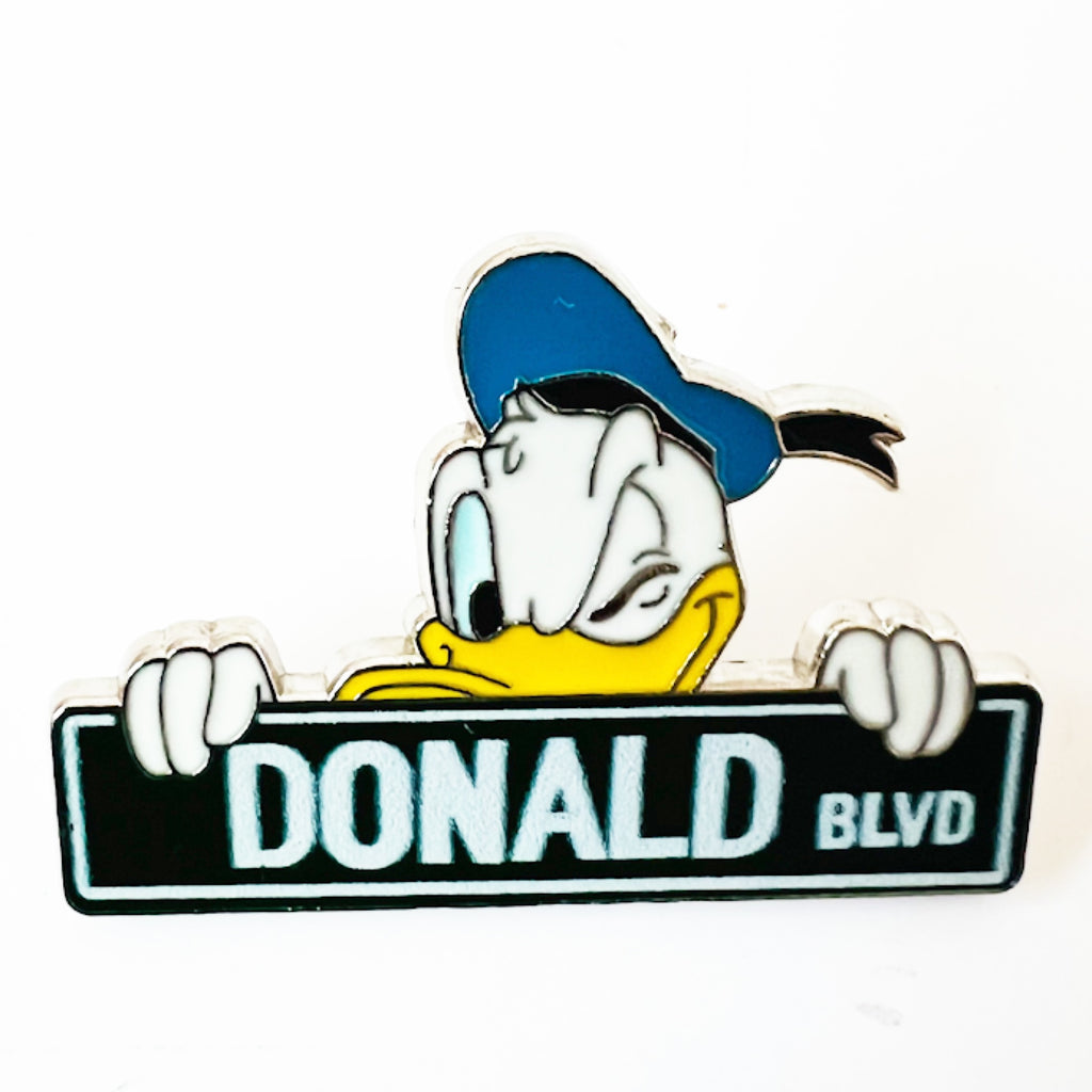 Disney Donald Duck Donald BLVD Street Sign Pin