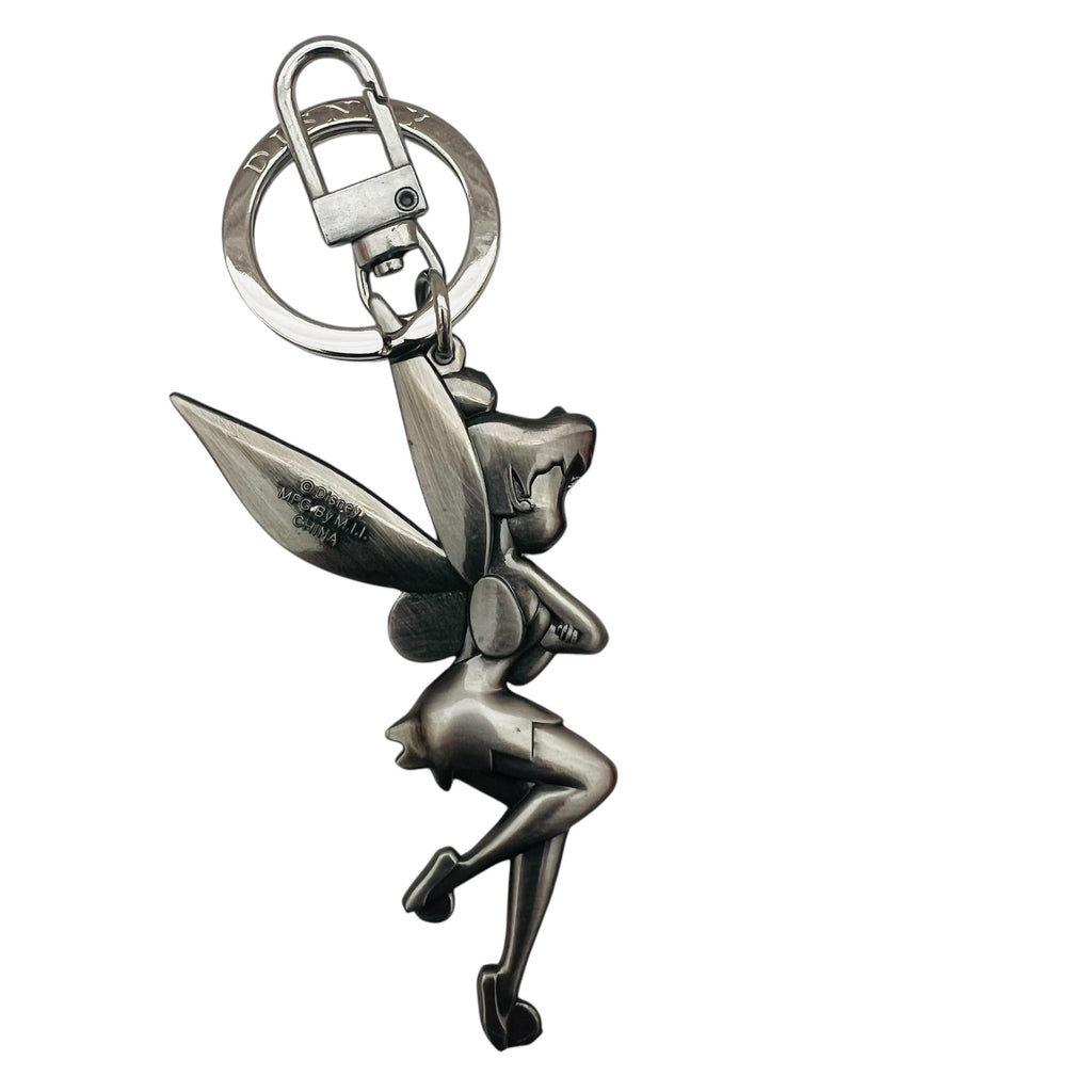 Disney Tinker Bell Arms Crossed Flying Pewter Keychain
