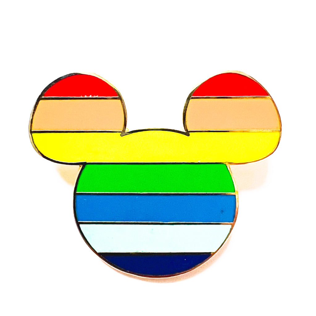 Disney Mickey Mouse Rainbow Head Pin
