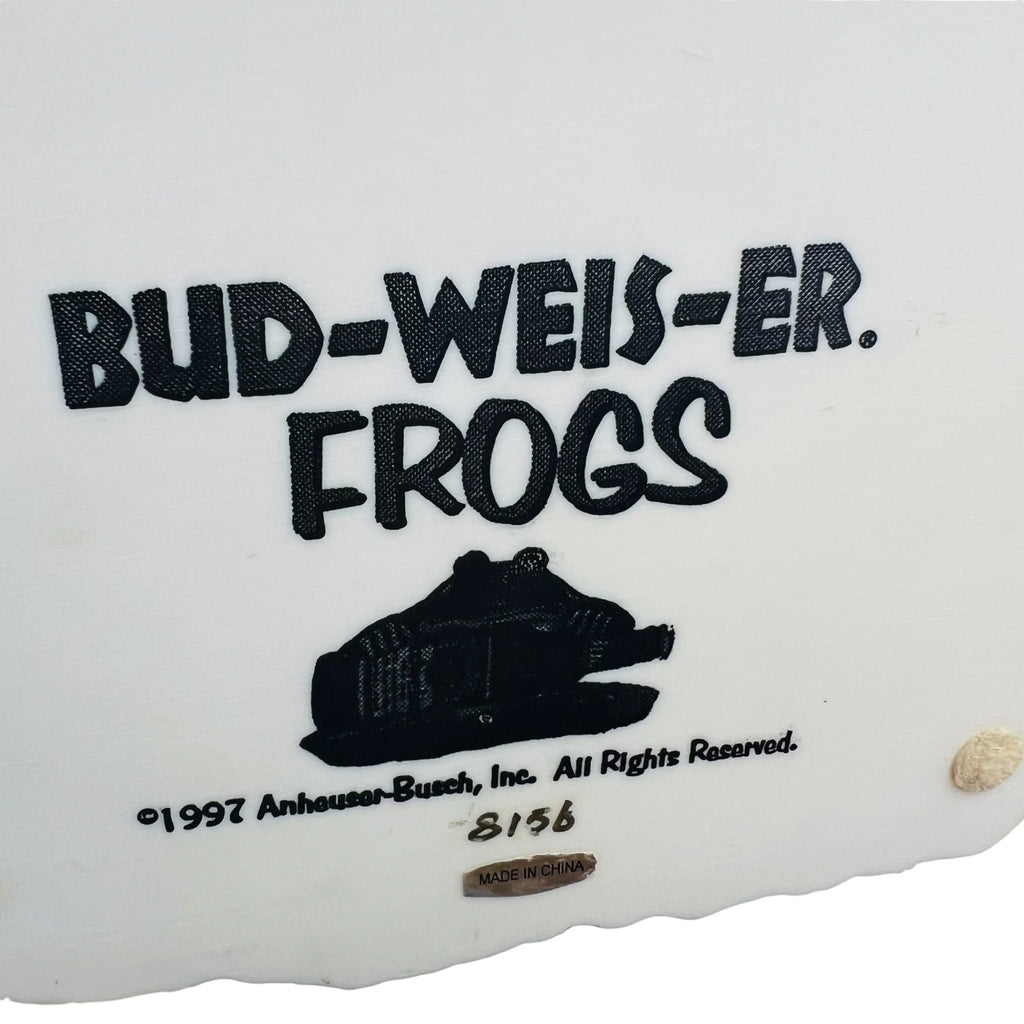 Vintage 1997 BUDWEISER BEER "BUD-WEIS-ER" Frogs Alligator Figurine Statue