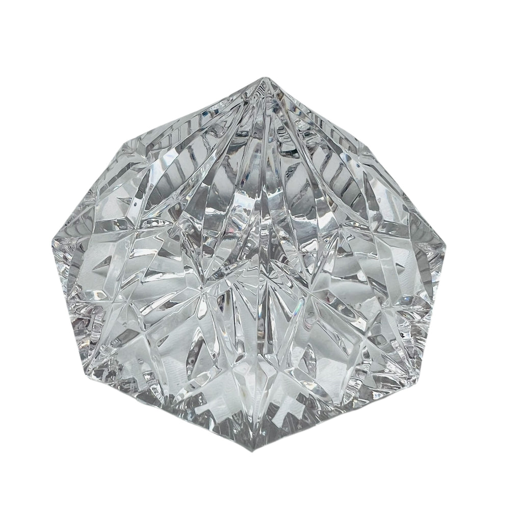 Vintage Waterford Crystal Glass Diamond Pyramid Shaped Paperweight