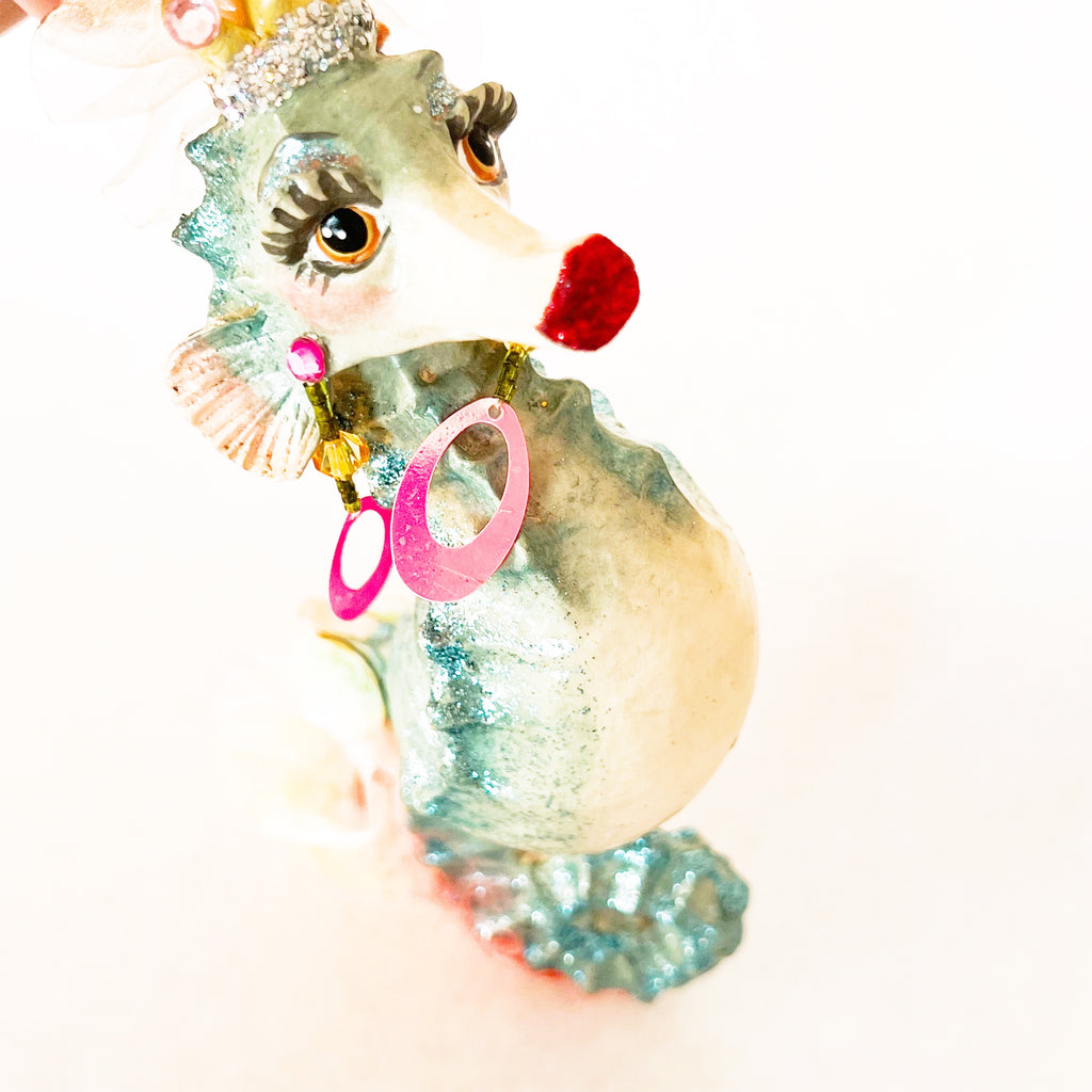 Katherine's Collection Seahorse Kissing Lips Ornament