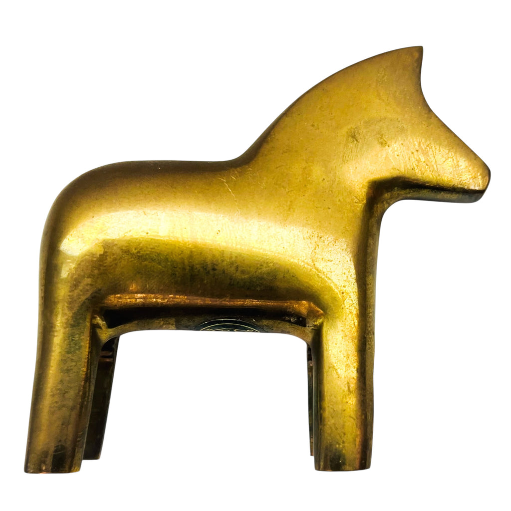 Vintage Gusums Messlng Brass Dala Horse Miniature Sculpture