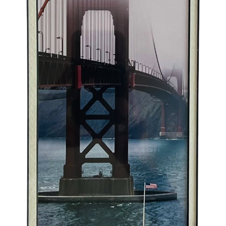 Michael B. Wood Golden Gate Bridge Metal Framed Signed Art