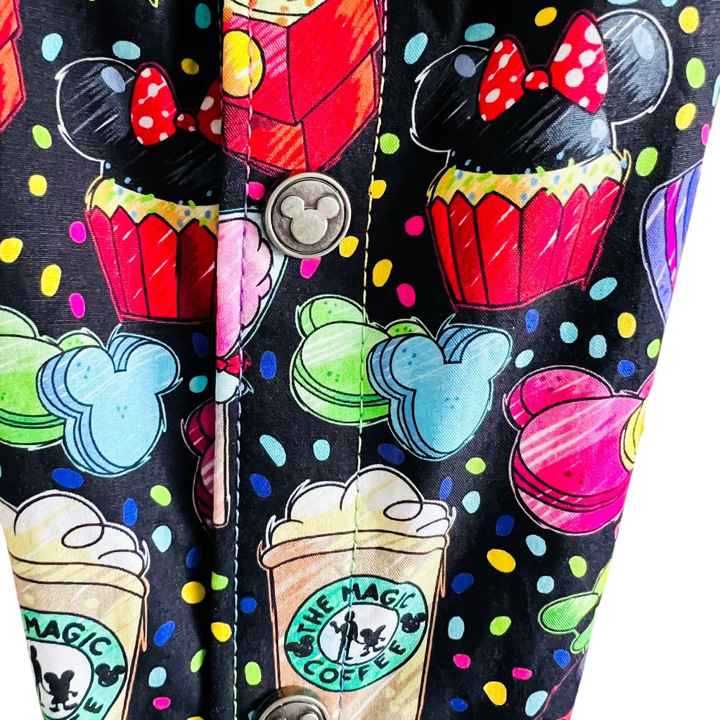 The Magic Coffee Colorful Foodie Disney Snacks Patterned Men's Shirt