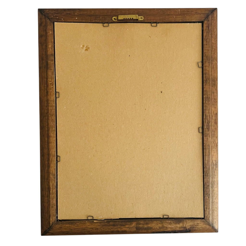 Vintage Porsche Stuttgart Logo Wall Mirror Wood Frame