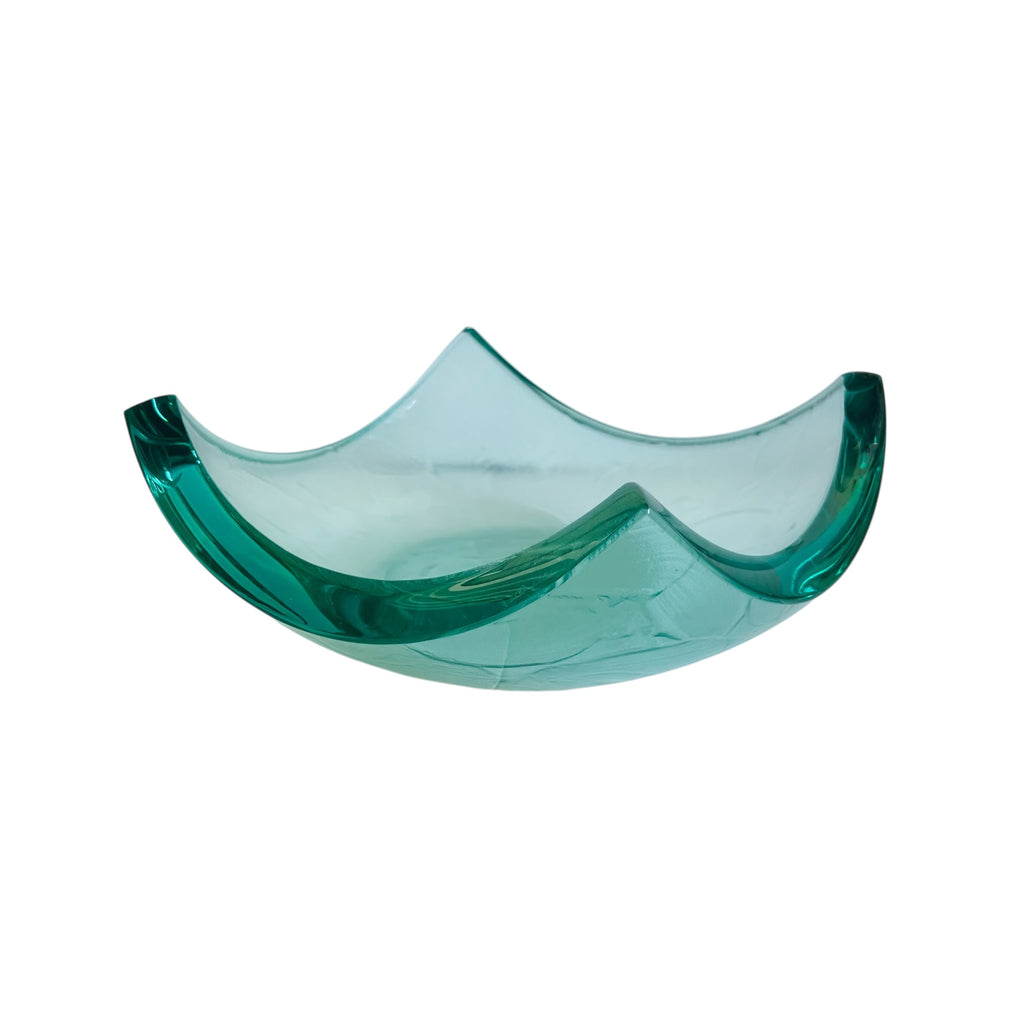 Vintage Stephen Schlanser Art Glass Catch All Tray Signed Bowl