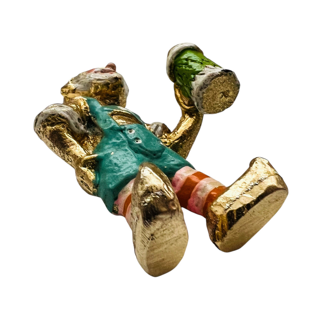 Irish Gnome Holiday Elf Cast Metal Hand Painted Figure