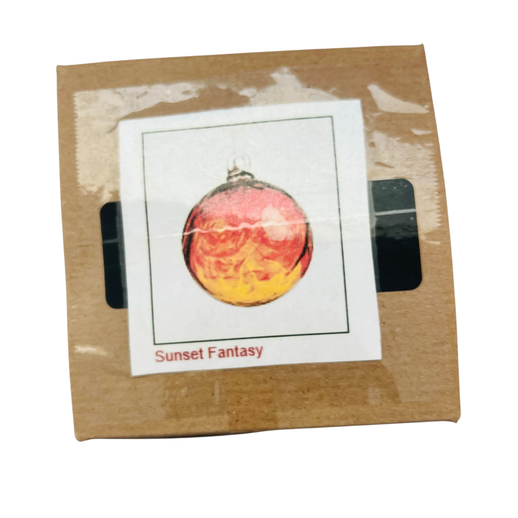 Studio Art Glass Christmas Susan Knecht Sunset Fantasy Holiday Ornament