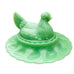 Vintage Fenton Jadeite Hen on Nest Deviled Egg Platter